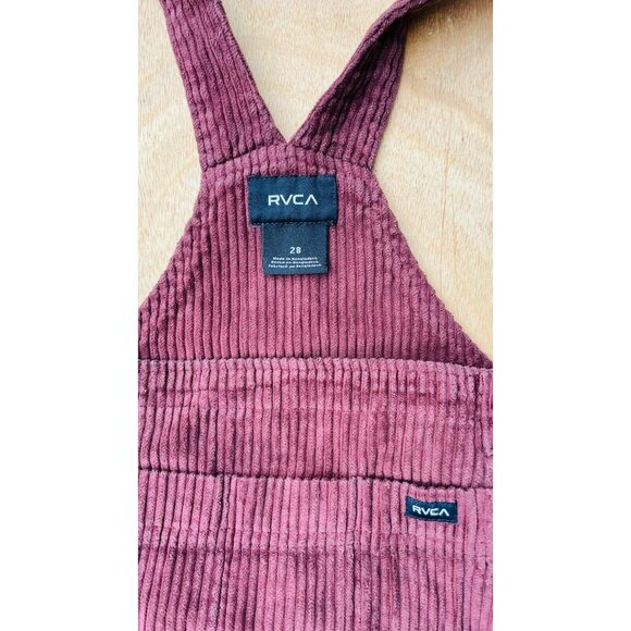 RVCA Women Succession Corduroy Overall Pant Size 28 Espresso AVJNP00160 - Picture 11 of 12
